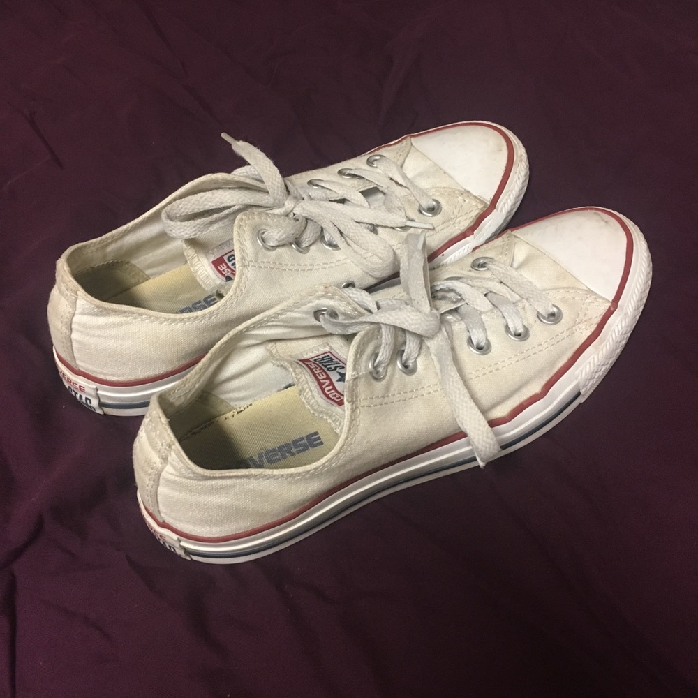 white low top converse